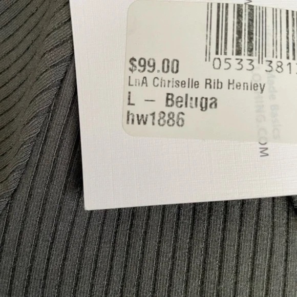 NWT LNA Chriselle Rib-Henley Size L - Picture 4 of 6